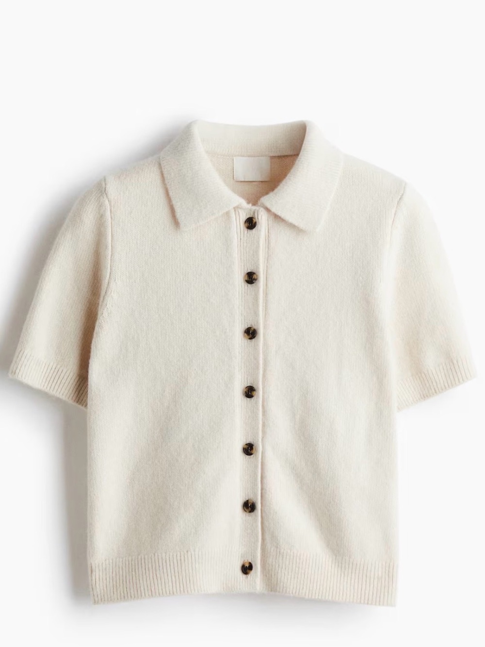 Brand new Cream Short-Sleeve Button Cardigan Sweater